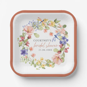 Soft Blume Dragonfis Romantisches Brautparty Pappteller