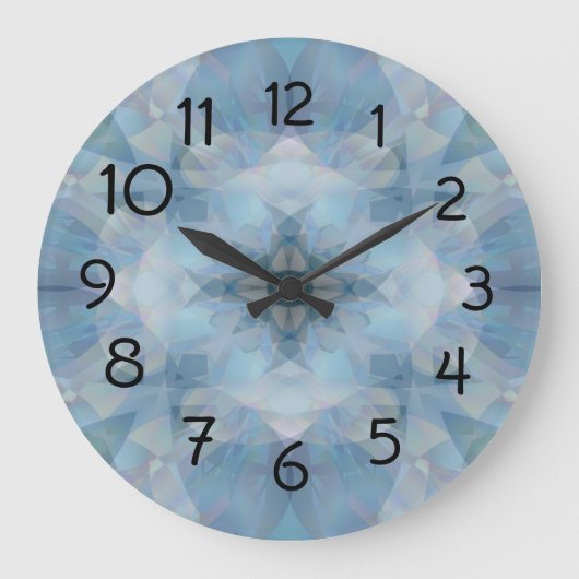 Soft Blume Große Wanduhr (Vorderseite)