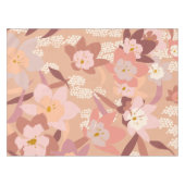 Soft Blume - Peach Tischdecke (Vorderseite (Horizontal))
