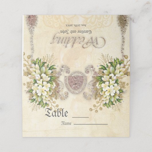 Soft Blume Platzkarte (Außenseite Aufgefaltet)