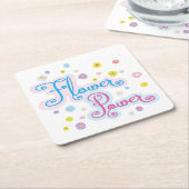 Soft Blume Power Rechteckiger Pappuntersetzer (angewinkelt)