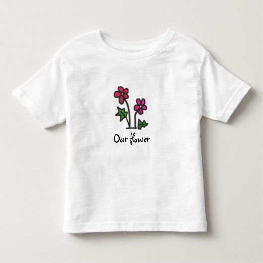 Soft Blume Rosa mit beliebigem Text Kleinkind T-shirt (Vorderseite)