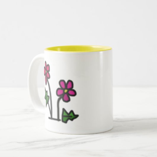 Soft Blume Zweifarbige Tasse (Vorderseite Links)