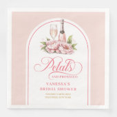Soft Blush and Gold Petals and Prosecco Napkins Serviette (Vorderseite)