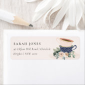 Soft Blush Blue Stacks Teebecher Blumenadresse (Insitu)