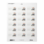 Soft Blush Blue Stacks Teebecher Blumenadresse Adressaufkleber (Vorne)