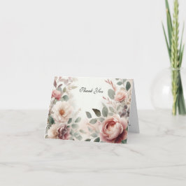 Soft Blush Blues Peak und Rose Serenade Dankeskarte