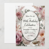 Soft Blush Blues Peak und Rose Serenade Einladung (Vorne/Hinten)