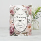 Soft Blush Blues Peak und Rose Serenade Einladung (Stehend Vorderseite)