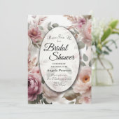 Soft Blush Blues Peak und Rose Serenade Einladung (Stehend Vorderseite)