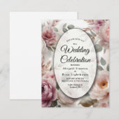 Soft Blush Blues Peak und Rose Serenade Einladung (Vorne/Hinten)