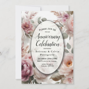 Soft Blush Blues Peak und Rose Serenade Einladung