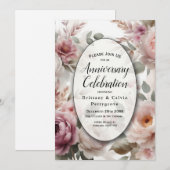 Soft Blush Blues Peak und Rose Serenade Einladung (Vorne/Hinten)