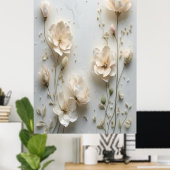 Soft Blush Blumenstrauß Wand an Wand Poster - Eleg (Heimbüro)