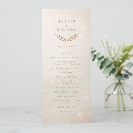 Soft Blush Blumenverleih Einladung (Stehend Vorderseite)