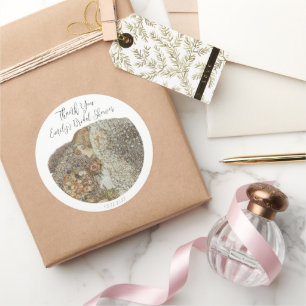 Soft Blush Bridge Brautparty Vielen Dank Runder Aufkleber