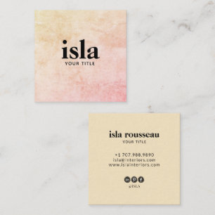 Soft Blush Cream Professionelle Typografie Logo Quadratische Visitenkarte