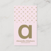 Soft Blush Crown Aesthetic Visitenkarte (Vorderseite)