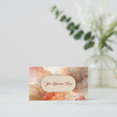 Soft blush, elegant marble Sparkle Visitenkarte (Stehend Vorderseite)