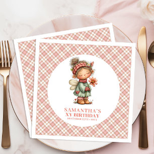 Soft Blush Fairy Whimsy 6. Geburtstagsfeier Servie Serviette