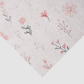 Soft Blush Floral Pattern Tissue Paper Seidenpapier (Detail)