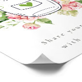 Soft Blush Floral Peony Tip Jar Sign Bridal Shower Poster (Ecke)