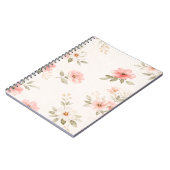 Soft Blush Floral Spiral Notebook Notizblock (Linke Seite)