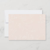 Soft Blush Floral-Themed Bridal Shower Dankeskarte (Rückseite)