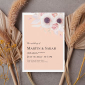 Soft Blush Floral Wedding Invitation Einladung