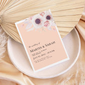 Soft Blush Floral Wedding Invitation Einladung