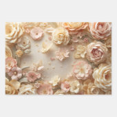 Soft Blush Floral Wreath with Butterflies and Rose Geschenkpapier Set (Vorderseite 2)