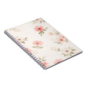 Soft Blush Florales Spiralnotizbuch Notizblock (Rechte Seite)
