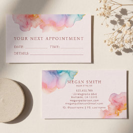 Soft Blush Ink Modern Appointment Card Terminkarte