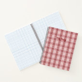 Soft Blush Karo Notizbuch Zeitloses Muster Journal (Innenseite)