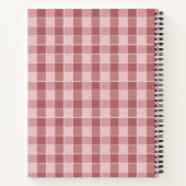 Soft Blush Karo Notizbuch Zeitloses Muster Journal (Rückseite)