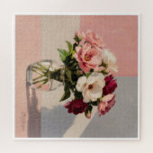 Soft Blush Pfingstrosen Vasen Puzzle (Horizontal)