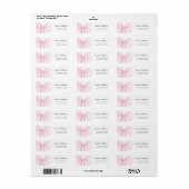 Soft Blush Pink Bow Return Address Labels (Vorne)