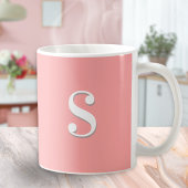 Soft Blush Pink Einfach Modernes Mit Monogramm Ini Kaffeetasse