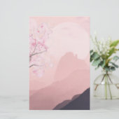 Soft blush pink horizon Stationery Briefpapier (Stehend Vorderseite)