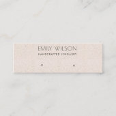 SOFT BLUSH PINK KERAMIK STUD EARRING DISPLAY LOGO MINI VISITENKARTE (Vorderseite)