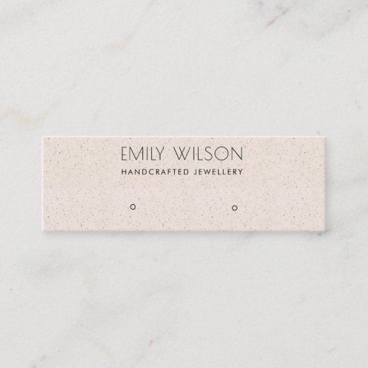 SOFT BLUSH PINK KERAMIK STUD EARRING DISPLAY LOGO MINI VISITENKARTE (Vorderseite)