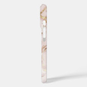 Soft Blush Pink & Liquid Gold Marble Case | iPhone (Rückseite / Links)