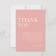 Soft Blush Pink Minimalistisch Baby Dusche Vielen