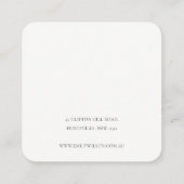 Soft Blush Rose Gold Agate Marble Necklace Display Quadratische Visitenkarte (Rückseite)