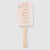 Soft Blush Rose Hochzeitsprogramm ID828 Fächer (Rückseite)
