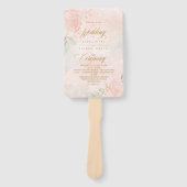 Soft Blush Rose Hochzeitsprogramm ID828 Fächer (Vorderseite)