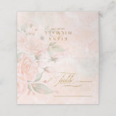 Soft Blush-Rose Hochzeitstisch ID828 Platzkarte (Außenseite Aufgefaltet)