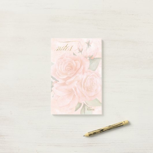 Soft Blush-Rose ID828 Postit-Hinweise Post-it Klebezettel (Auf Schreibtisch)