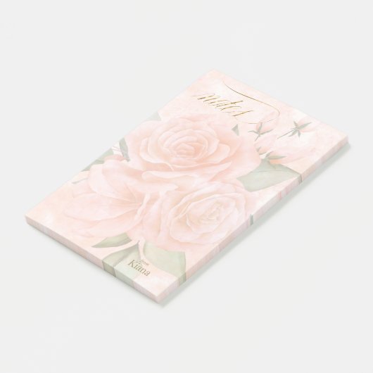 Soft Blush-Rose ID828 Postit-Hinweise Post-it Klebezettel (angewinkelt)