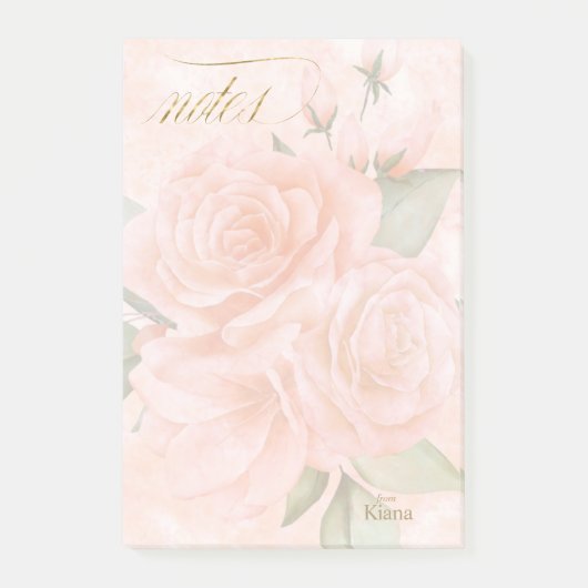 Soft Blush-Rose ID828 Postit-Hinweise Post-it Klebezettel (Vorderseite)